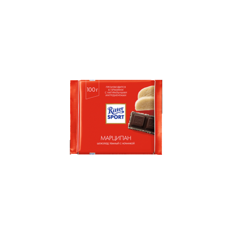 Шоколад Ritter Sport тёмный с марципаном