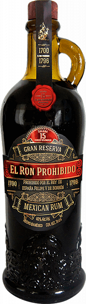 Ром El Ron Prohibido, Gran Reserva Solera Finest Blended Mexican Rum, 15-летней выдержки 0.75 л