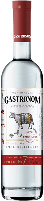 Изображение товара Водка Gastronom Купаж №7 К мясным блюдам Изображение товара Водка Gastronom Купаж №7 К мясным блюдам