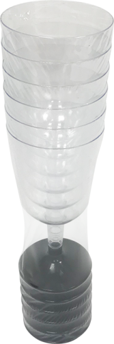 Изображение товара Бокал для вина прозрачный 6 штук - одноразовые пластиковые бокалы