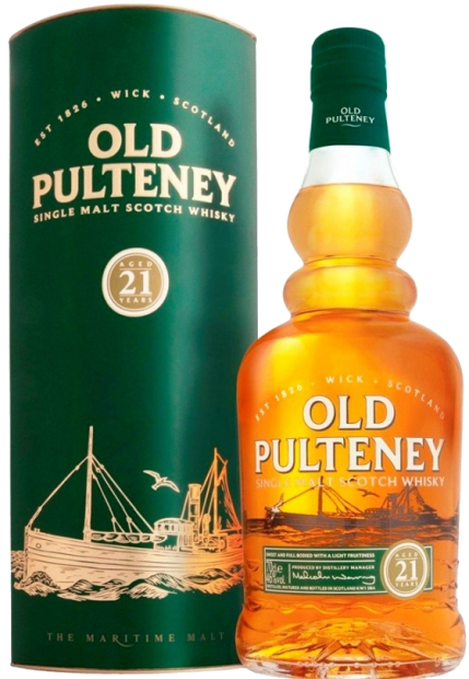 Виски Old Pulteney, 21 летней выдержки 0.7 л