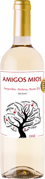 Вино Amigos Mios Sauvignon Blanc-Chardonnay-Moscatel 0.75 л
