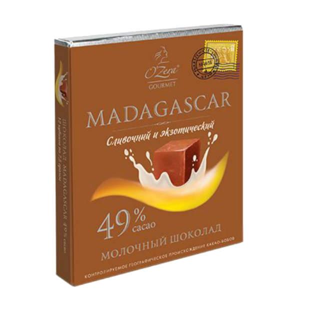 Шоколад O'Zera Madagascar 49% молочный 90гр