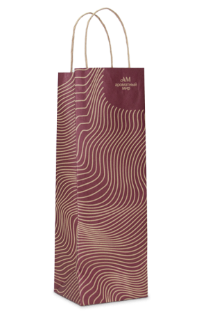 Изображение товара Пакет Крафт малый полосы заливка 120*370*115