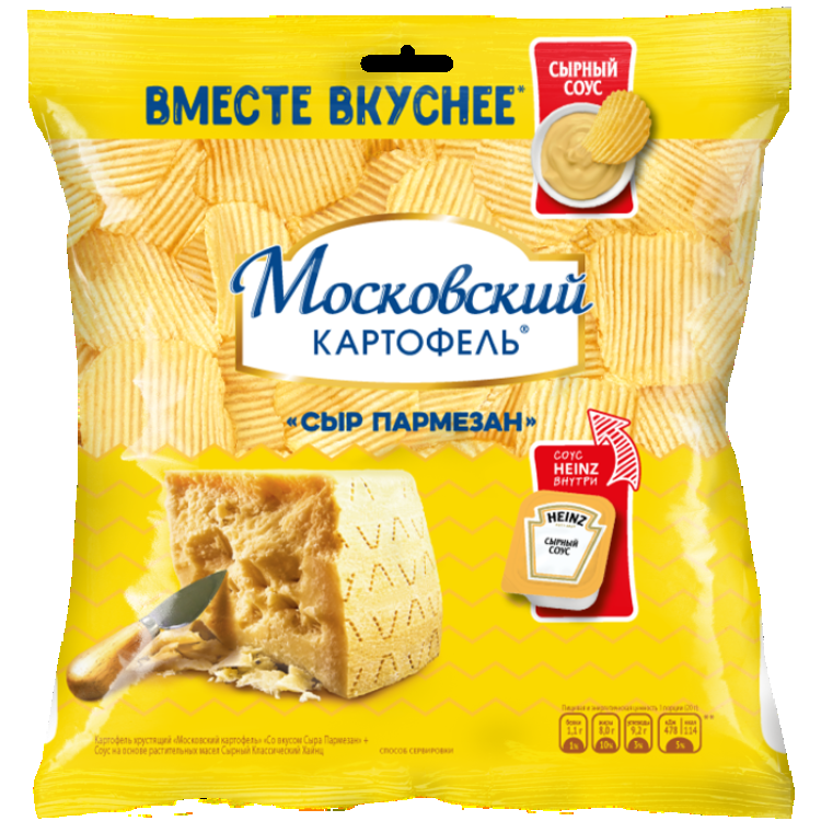Картофель Московский со вкусом сыра пармезан + соус Heinz сырный