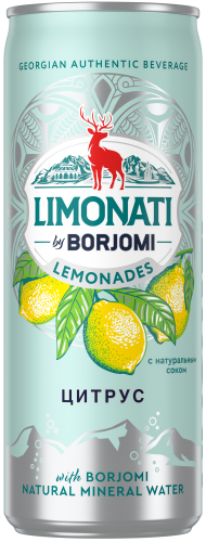 Изображение товара Лимонад Limonati by Borjomi Цитрус 0.33 л