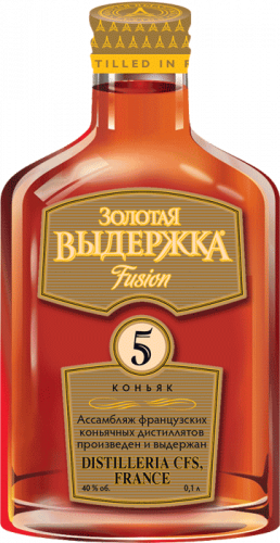 Изображение товара Коньяк Золотая выдержка FUSION 5 years