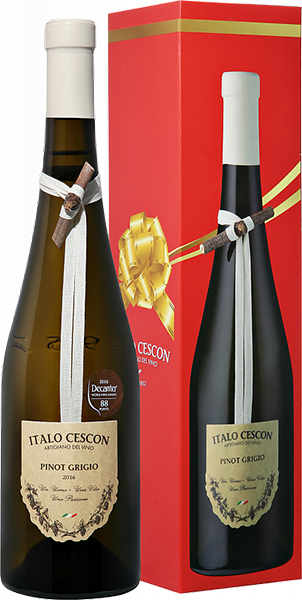 Вино Italo Cescon, Pinot Grigio Friuli Grave DOP, в подарочной упаковке 0.75 л