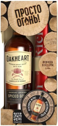 Изображение товара Ром Oakheart Original 0.7 л 35% Россия пряный ароматный напиток