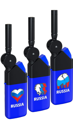 Бытовая турбо зажигалка Luxlite XHG 580 Blue Rubber SP Russia многоразовая