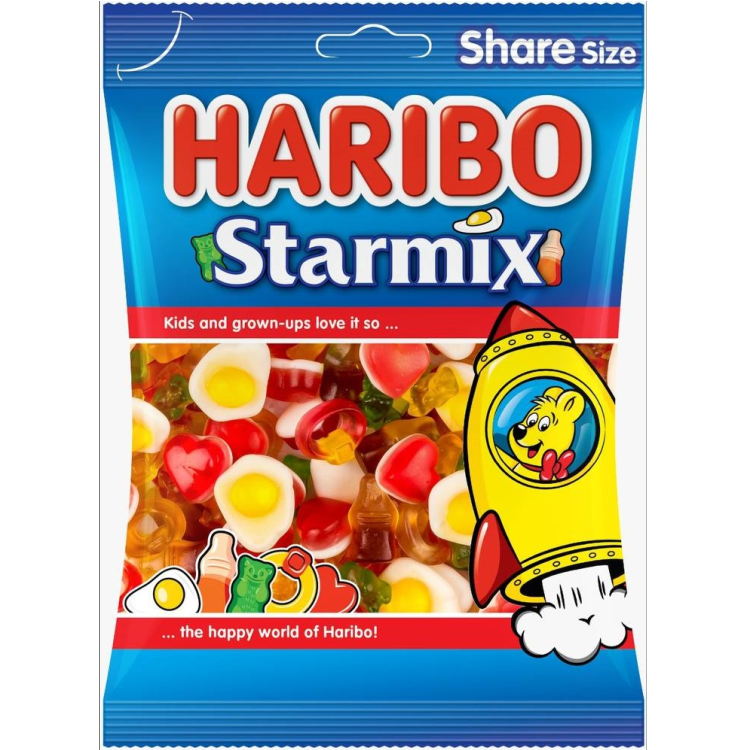 Жевательный мармелад со вкусом смеси фруктов и колы Харибо Стармикс