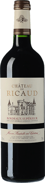 Вино Chateau de Ricaud, Bordeaux Superieur AOC 2015 0.75 л