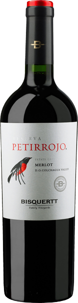 Вино Petirrojo Reserva Merlot Red Dry 0.75 л
