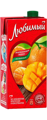 Напиток сокосодержащий Любимый Апельсиновое манго 0.95 л