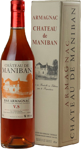 Арманьяк Bas Armagnac. Chateau de Maniban VS, в подарочной упаковке 0.7 л