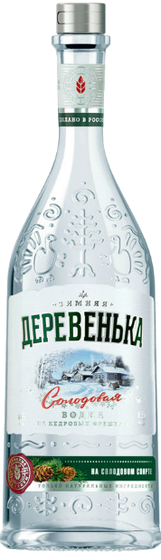 Водка Зимняя деревенька кедровая на солодовом спирте 0.5 л
