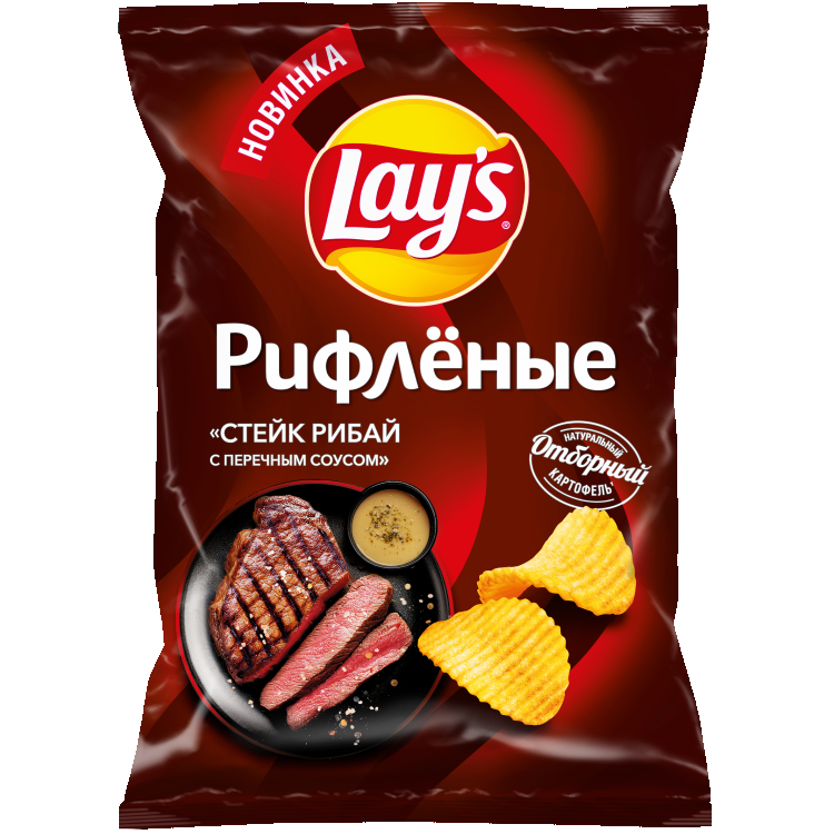 Lays Ridged Steak Ribay Pepper