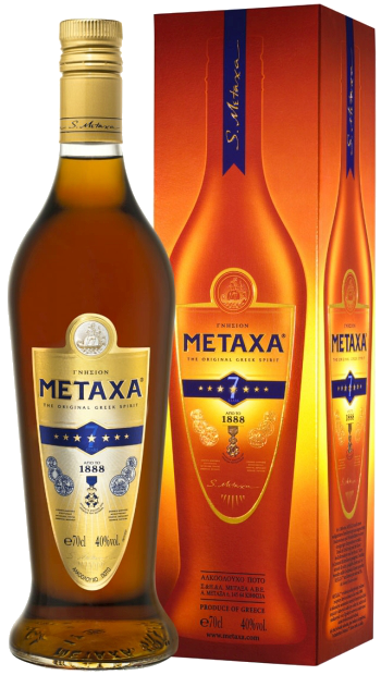 Бренди Metaxa 7, в подарочной упаковке 0.7 л