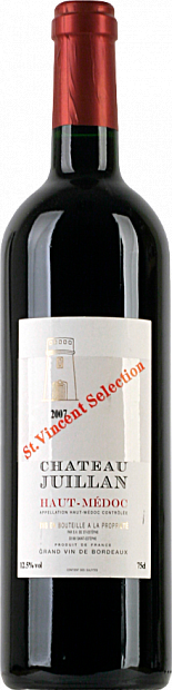 Вино Chateau Juillan Haut- Medoc Saint Vincent Selection 0.75 л
