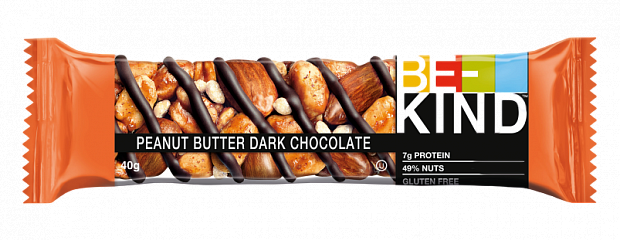 Ореховый батончик BE-Kind peanut butter dark chocolate