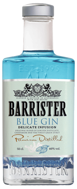 Изображение товара Джин Barrister Blue Gin 0.5 л 40% натуральный яркий голубой напиток