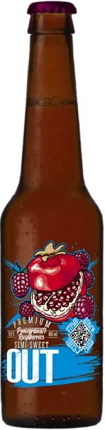 Изображение товара Медовуха OUT premium малина-гранат полусладкая 0.45 л натуральный напиток