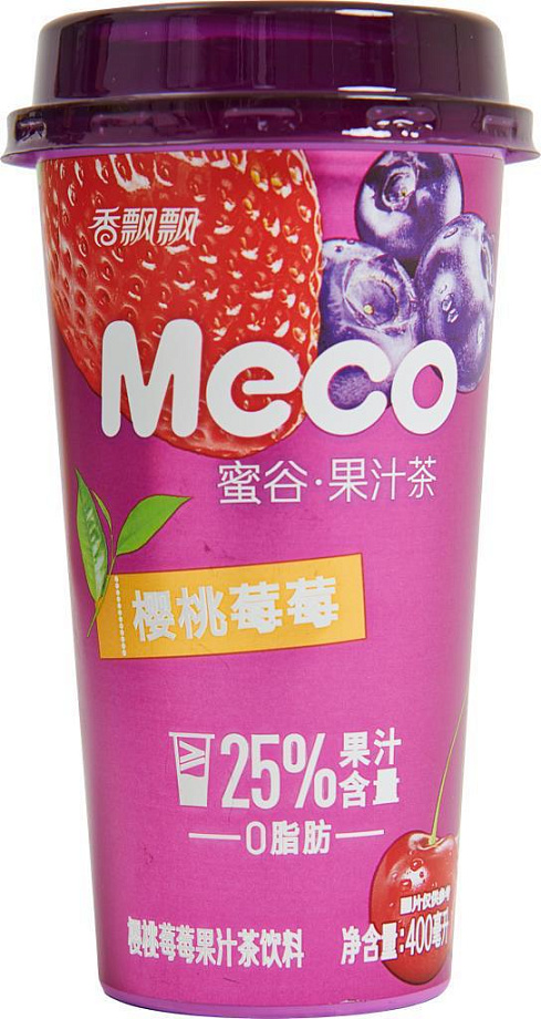 Изображение товара Фруктовый напиток MECO with Вишня, Черника и Клубника 0.4 л Изображение товара Фруктовый напиток MECO with Вишня, Черника и Клубника 0.4 л