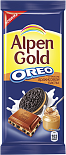 Шоколад "Alpen Gold" Oreo молочный со вкусом арахисовой пасты 95гр