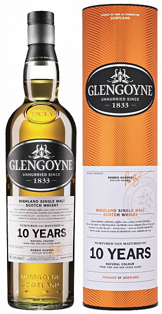 Виски Glengoyne 10 летней выдержки, в тубе 0.7 л