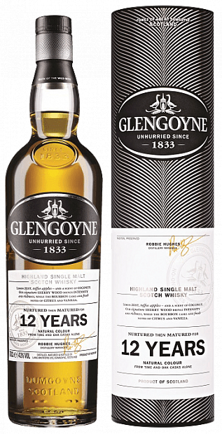 Виски Glengoyne 12 летней выдержки, в тубе 0.7 л