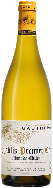 Изображение товара Вино Gautheron Chablis 1er Cru Mont de Milieu Франция 0.75 л