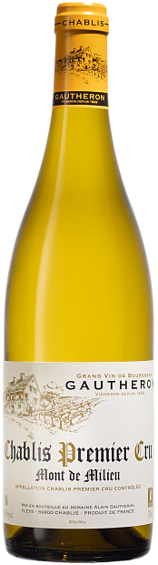 Изображение товара Вино Gautheron Chablis 1er Cru Mont de Milieu белое сухое 0.75л Франция