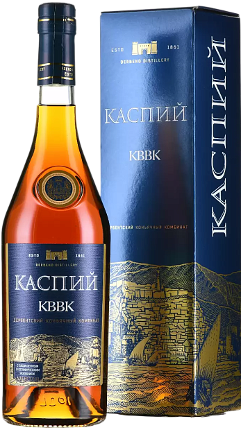 Коньяк Каспий КВВК в подарочной упаковке 0.7 л