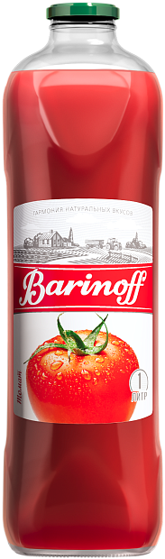 Изображение товара Томатный сок с мякотью и солью Баринофф 1 литр натуральный вкус качество