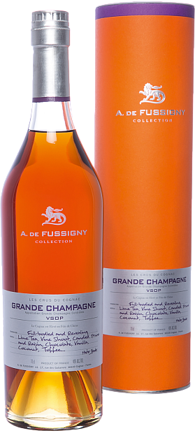 Коньяк A. de Fussigny Grande Champagne VSOP в подарочной упаковке 0.7 л