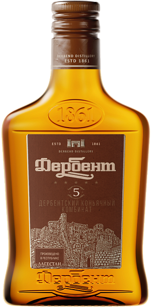 Коньяк Российский коньяк пятилетний Дербент 0.25 л