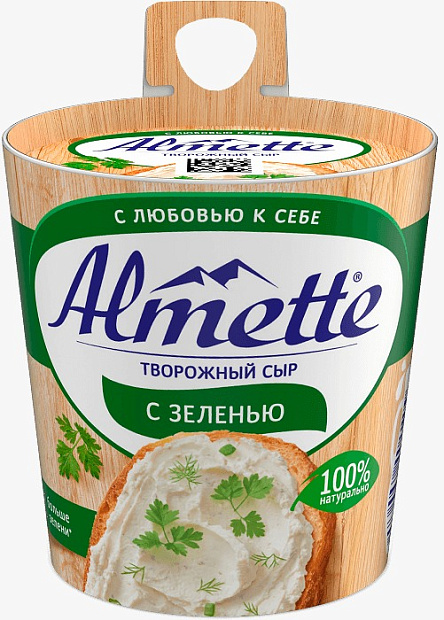 Изображение товара Творожный сыр Almette с зеленью 150 г натуральный без добавок