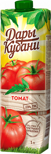 Сок томатный с мякотью Дары Кубани 1 л