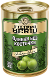 Оливки Filippo Berio без косточки, зелёные, в железной банке, 300г