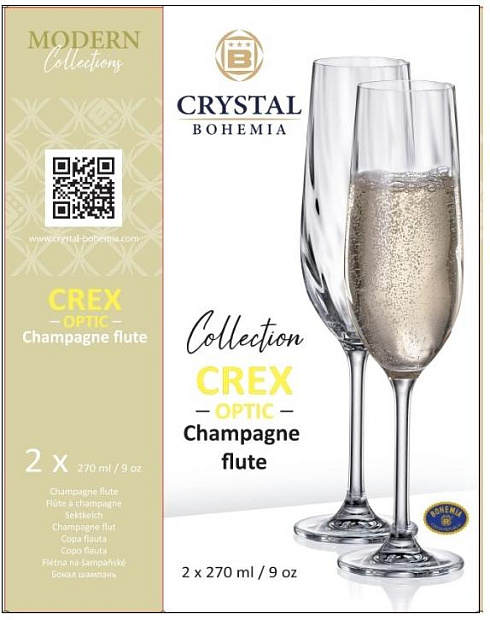 Изображение товара Бокал для шампанского CREX OPTIC 270 мл (набор 2 шт.)