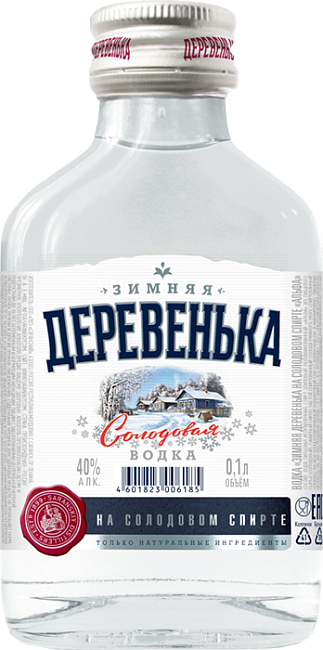 Изображение товара Водка Зимняя деревенька Альфа 0.1 л 40% Изображение товара Водка Зимняя деревенька Альфа 0.1 л 40%
