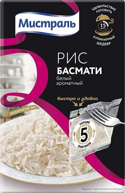 Изображение товара Рис Мистраль Басмати 5х80 г