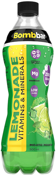 Изображение товара Газированная вода Bombbar Лимонад без сахара со вкусом лимона и мяты