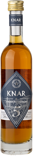 Изображение товара Коньяк KNAR 5 y.o. армянский насыщенный полнотелый напиток 0.2 л