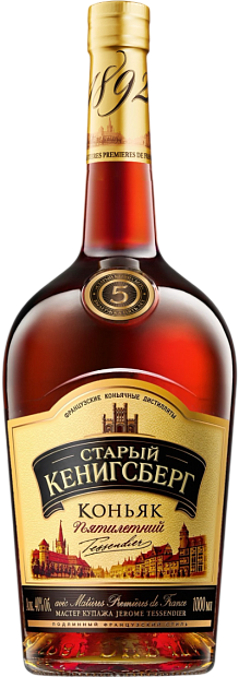 Изображение товара Коньяк Старый Кенигсберг 5 лет, 1 л, крепость 40%, Россия