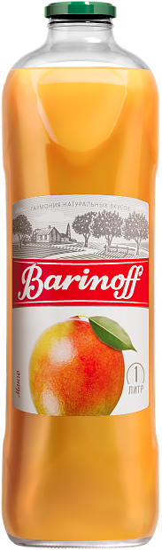 Изображение товара Нектар из Манго с мякотью Barinoff 1 литр натуральный тропический напиток