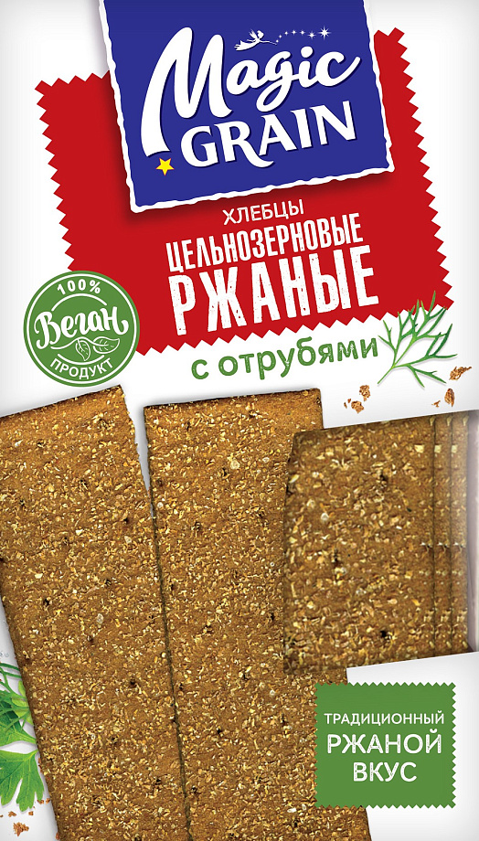 Изображение товара Хлебцы Magic Grain цельнозерновые ржаные с отрубями