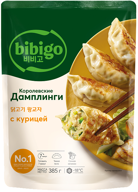 Изображение товара Дамплинги Bibigo королевские с урицей 385г - корейское блюдо для дома