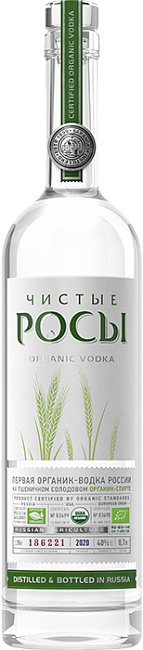 Водка Чистые Росы Organic Vodka 0.7 л