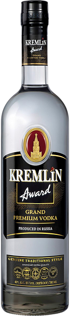 Изображение товара Водка Kremlin Award Grand Premium 0. 7 л (40%) - элитный напиток высшего уровня Изображение товара Водка Kremlin Award Grand Premium 0. 7 л (40%) - элитный напиток высшего уровня